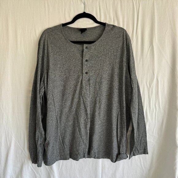 H&M Men’s Gray Henley Long Sleeve Shirt – Size XL - Picture 1 of 3